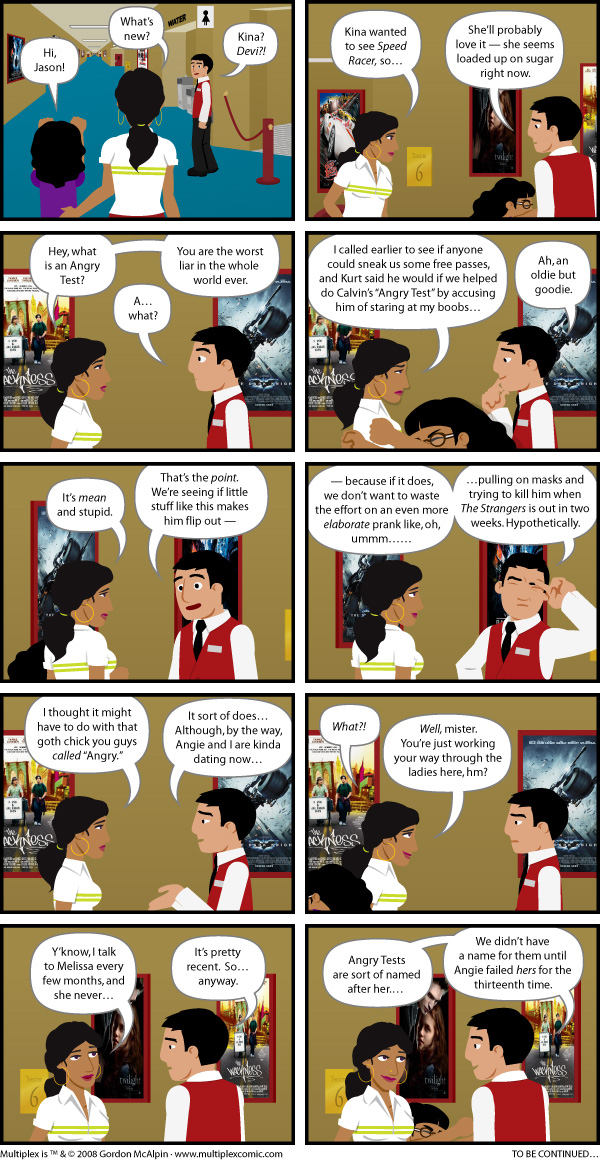 Multiplex #234: The Angry Test, Part One
