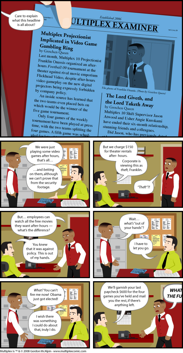 Click to go to
the next strip Multiplex #298: Adding Injury to Insult
