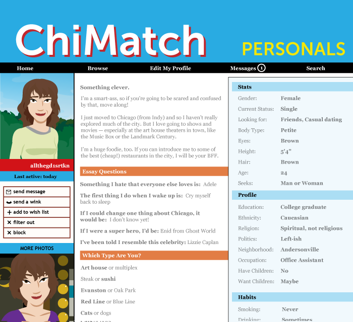 Multiplex #707: Sophia’s Profile Page
